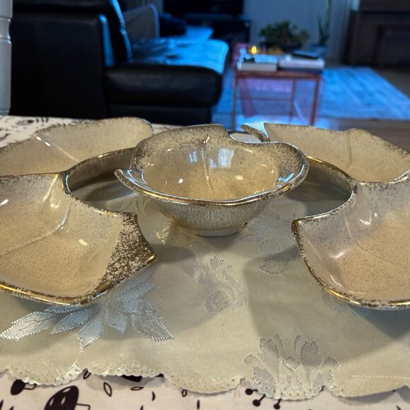 Vintage MCM California Original 5 Piece Chip & Dip Bowl #146 - Picture 6 of 8